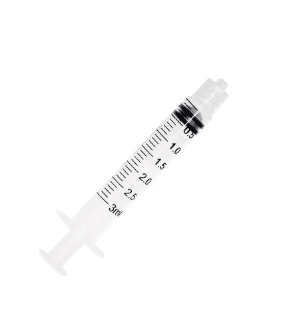 SERINGA DESCARTÁVEL 3 ml SEM AGULHA LUER LOCK NÃO ESTÉRIL - CAIXA COM 500 UN